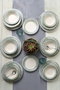 Hermia Juego de Cena de 24 Piezas Crema y Verde